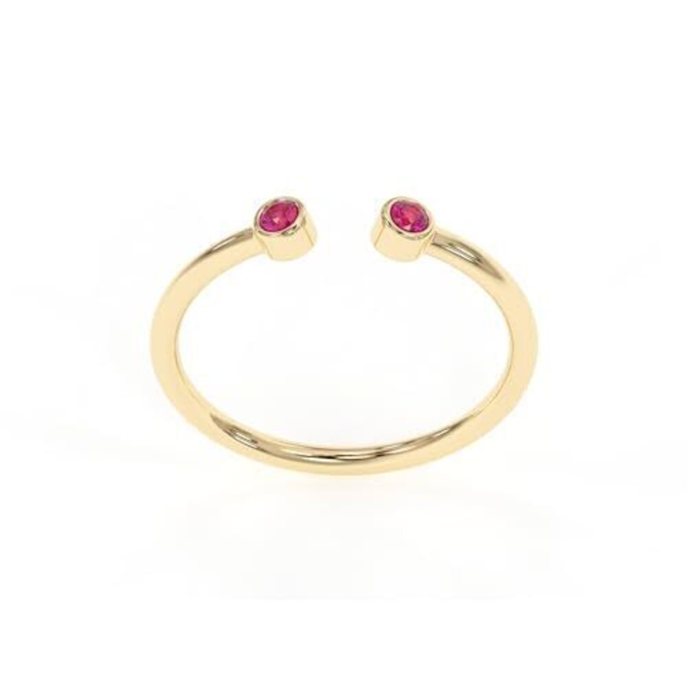 9772 Ruby Rings, 18K Gold Rings Teen Girls That Don't Tarnish - Real 925
